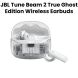 JBL Tune Beam 2 True Wireless Noise Cancelling Earbuds Ghost Edition - White | TUNEBEAM2