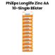 Philips Longlife Zinc AA 10-Single Blister with Tear Card |R6L10S/97