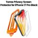 Torras Install Master Privacy Series Screen Protector for iPhone 17 Pro - Black | X00FX2626