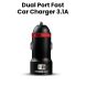 Heatz Dual Port Smart Car Charger - Black | ZCC1