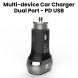 Heatz Dual Port PD USB Fast Car Charger - Black | ZCC25
