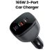 Acefast 165W 3-Port Car Charger (2*USB-C+USB-A) - Black | B14