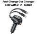 Acefast 53W 2-in-1 Car Charger (2*USB-C) with Retractable Cable - Black | B13