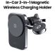 Acefast In-Car 2-in-1 Magnetic Wireless Charging Holder - Black | D18