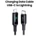 Acefast USB-C to Lightning Zinc Alloy Digital Display Braided Charging Data Cable - Black | C6-01