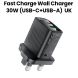 Acefast PD30W GaN Charger (USB-C+USB-A) UK - Black | A99