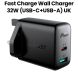Acefast PD32W Dual Port Charger (USB-C+USB-A) UK - Black | A8