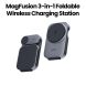Aukey Foldable 3-in-1 Magnetic Wireless Charger - Gray |LC-MC312-GY