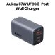 Aukey  3-Port 67W PD Wall Charger with GaN Power Tech - Gray |PA-B6U-GY
