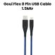 Goui Flex 8 Pin USB Cable 1.5m - Blue |G-NT15-8PIN-B