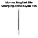 Momax Mag Link Lite Magnetic Charging Active Stylus Pen - Silver|TP9S