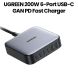 UGREEN 200W 6-Port USB-C GAN PD Fast Charger Desktop Charger - Black | UG-AC-6PORT-200W-CD271