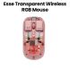 Esse Transparent Wireless RGB Mouse – Pink | EWM-TWRPK2257