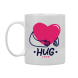 White Mug Printed in Love Filled
