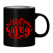 Black Mug Printed in Red To My Wife
