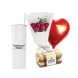 Water Bottle  Bundle (Personalized Water Bottle with Straw, Flowers, Balloon & Chocolate)