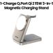 Momax 1-Charge Q.Port Qi 2 15W 3-in-1 Magnetic Wireless Charging Stand | Titanium | UD36L