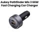 Aukey Pathfinder Mix 3 66W Fast Charging Car Charger – Gray | CC-P1