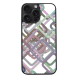 iPhone 15 Pro Max Black Case  Printed With Multicolour Square Background