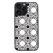 iPhone 15 Pro Max Black Case  Printed With Abstract Monochrome Seamless