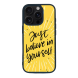 iPhone 16 Pro Max Black Case  Printed With Modern Motivation Quote Yellow Color