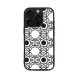 iPhone 16 Pro Black Case  Printed With Abstract Monochrome Seamless