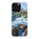 iPhone 16 Pro Max Transparant Case Printed With River Surrounded With Flowers Autumn Daytime