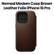 Nomad Modern Leather Folio for iPhone 16 Pro | Brown | Leather | NM01679585