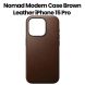 Nomad Modern Leather Case for iPhone 15 Pro | Brown | Nomad Leather | NM01614685