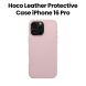 Hoco Leather Protective Case for iPhone 16 Pro | Pink | DG29