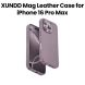 XUNDD Mag Leather Case for iPhone 16 Pro Max | Grey | XDD-0027