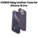 XUNDD Mag Leather Case for iPhone 16 Pro | Black | XDD-0027