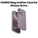 XUNDD Mag Leather Case for iPhone 16 Pro | Grey | XDD-0027