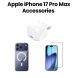 Belkin iPhone 17 Pro Max Accessories Bundle MegSafe Clear Case + Glass Screen Protector + 30W USB-C Wall Charger | Transparent