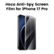HOCO Signal Frosted Anti-Spy Film for iPhone 17 Pro – Black | DG6