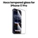 HOCO 3D Full Screen HD Tempered Glass for iPhone 17 Pro – Transparent | DG35