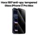 HOCO 3D Full Screen 180° Anti-Spy Tempered Glass for iPhone 17 Pro Max – Black | DG36
