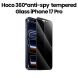 HOCO 3D Full Screen 360° Anti-Spy Tempered Glass for iPhone 17 Pro – Black | DG37