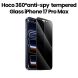 HOCO 3D Full Screen 360° Anti-Spy Tempered Glass for iPhone 17 Pro Max – Black | DG37