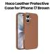 HOCO Leather Protective Case for iPhone 17 – Brown | DG29