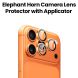 Elephant Horn Camera Lens Protector with Applicator iPhone 17 Pro/Pro Max Orange | EH-CLRTTSG17-OR