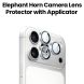 Elephant Horn Camera Lens Protector with Applicator iPhone 17 Pro/Pro Max Silver | EH-CLRTTSG17-SL
