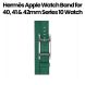 Hermès Apple Watch Band 42mm for 40, 41 & 42mm Watch Cases (Series 10) | Vert Moyen | Double Tour