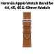 Hermès Apple Watch Band 46mm for 44, 45, 46 & 49mm Watch Cases | Fauve | Barénia Leather | Deployment Buckle