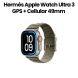 Hermès Apple Watch Ultra 3 GPS + Cellular 49mm Natural Titanium Case | Gris Titane En Mer