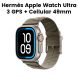 Hermès Apple Watch Ultra 3 GPS + Cellular 49mm Natural Titanium Case – Gris Titane En Mer