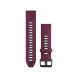 Garmin QuickFit 20mm Silicone Watch Band – Merlot/Graphite, Quick Release, Secure Fit Sport Smartwatch Strap | 124mm Adjustment Band; 95mm Buckle Band
