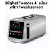 Nutricook Toastie 4-Slice Stainless Steel Digital Toaster – LED Display Controls, 1450W Fast Toasting Power, Multiple Browning Levels | NC-TS401